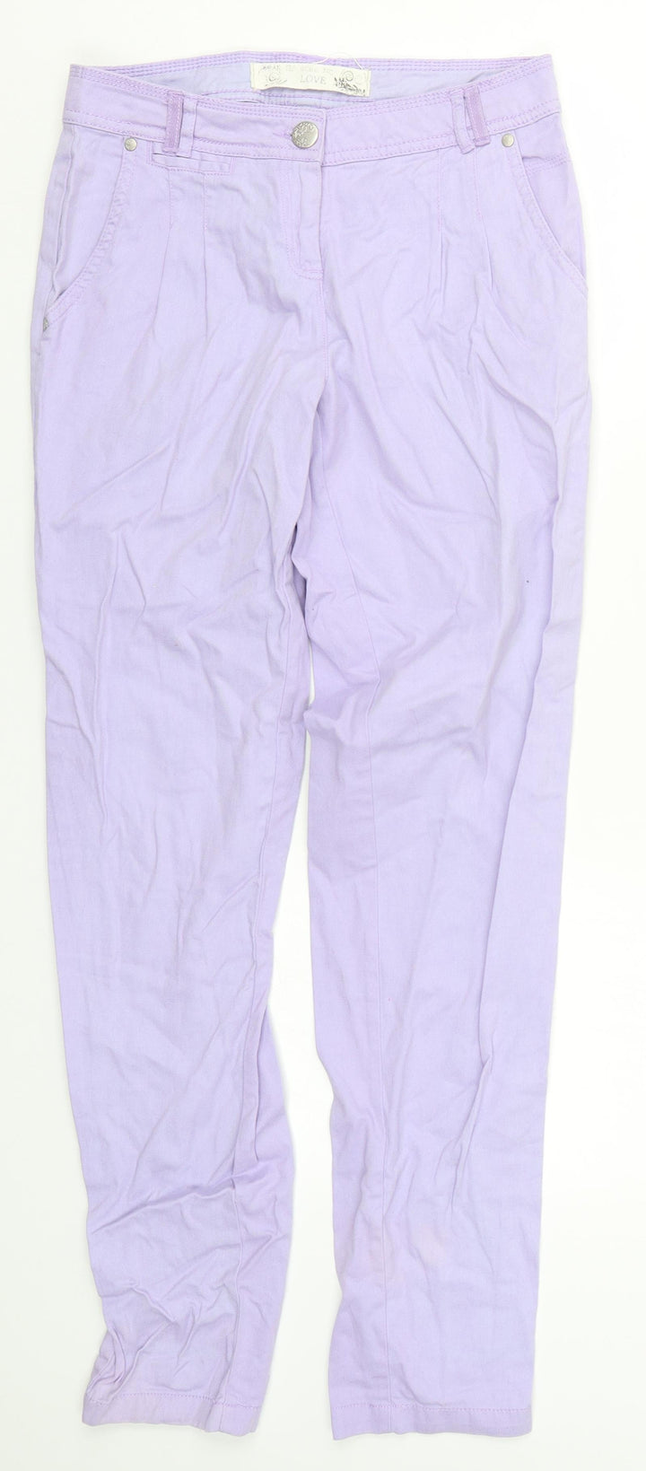 New Look Womens Purple Trousers Size 8 L30 in