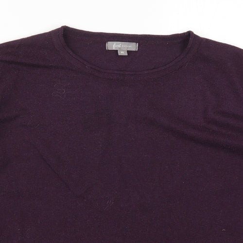 First Avenue Womens Purple  Knit Pullover Jumper Size XL