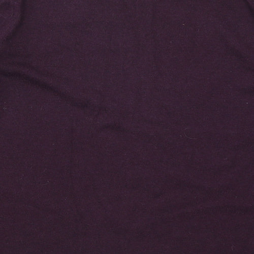 First Avenue Womens Purple  Knit Pullover Jumper Size XL