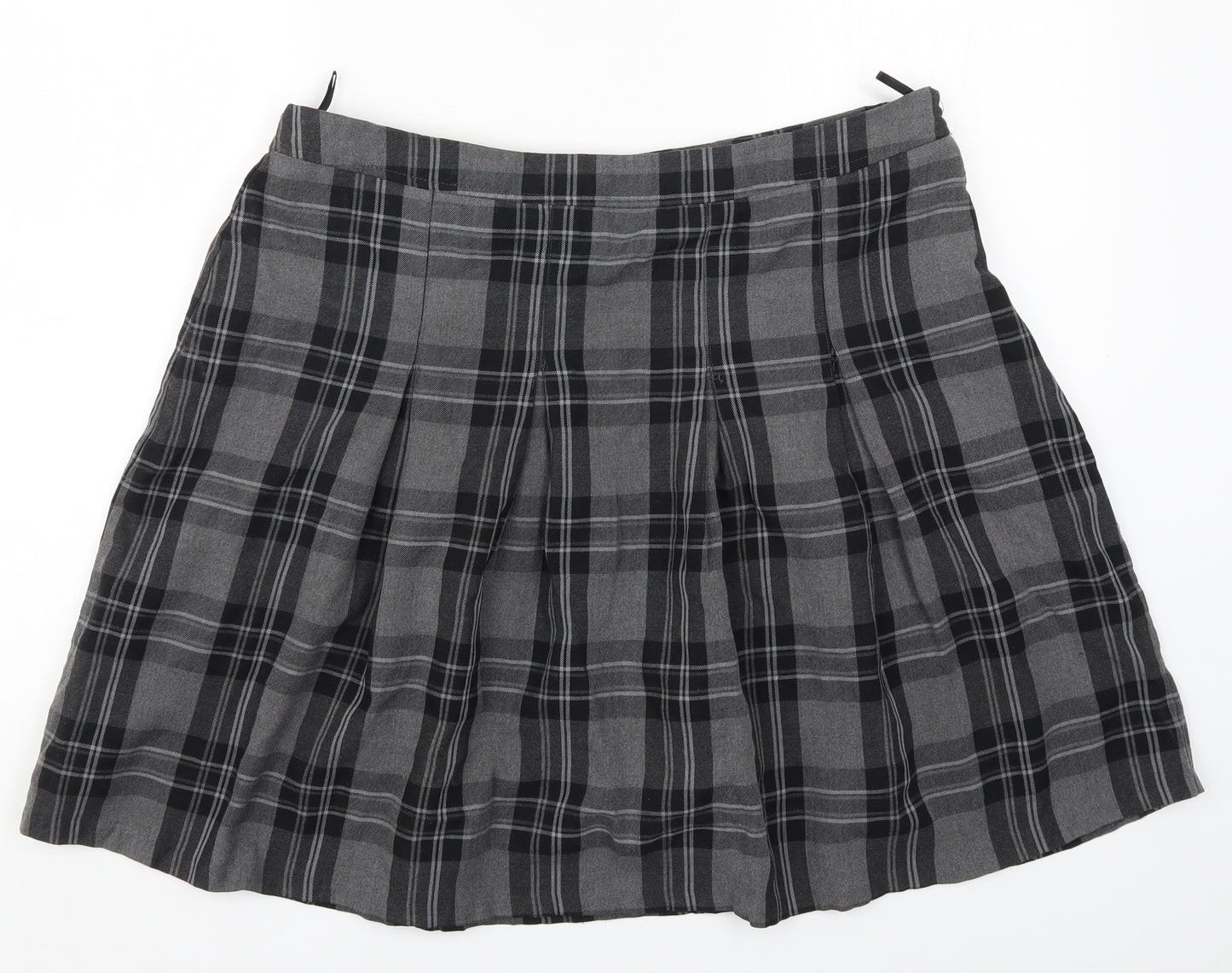 Banner Womens Grey Check  Skater Skirt Size 40 in