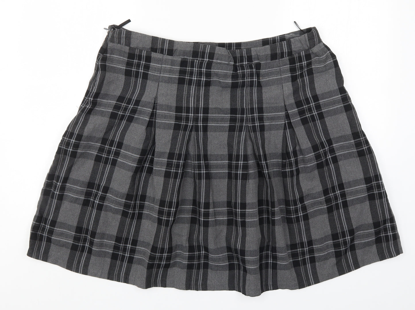 Banner Womens Grey Check  Skater Skirt Size 40 in