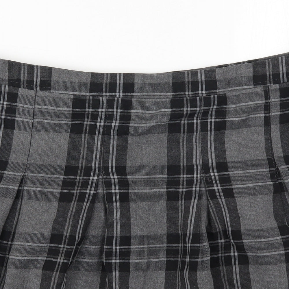 Banner Womens Grey Check  Skater Skirt Size 40 in