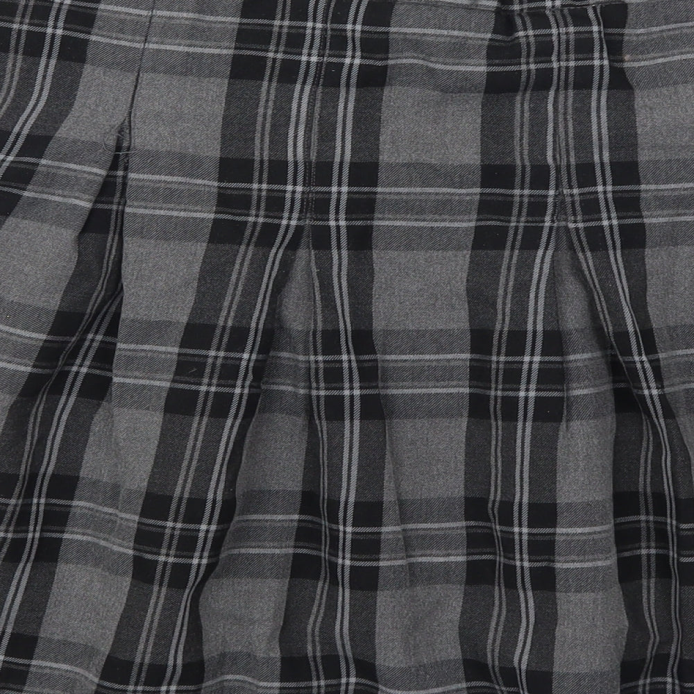 Banner Womens Grey Check  Skater Skirt Size 40 in