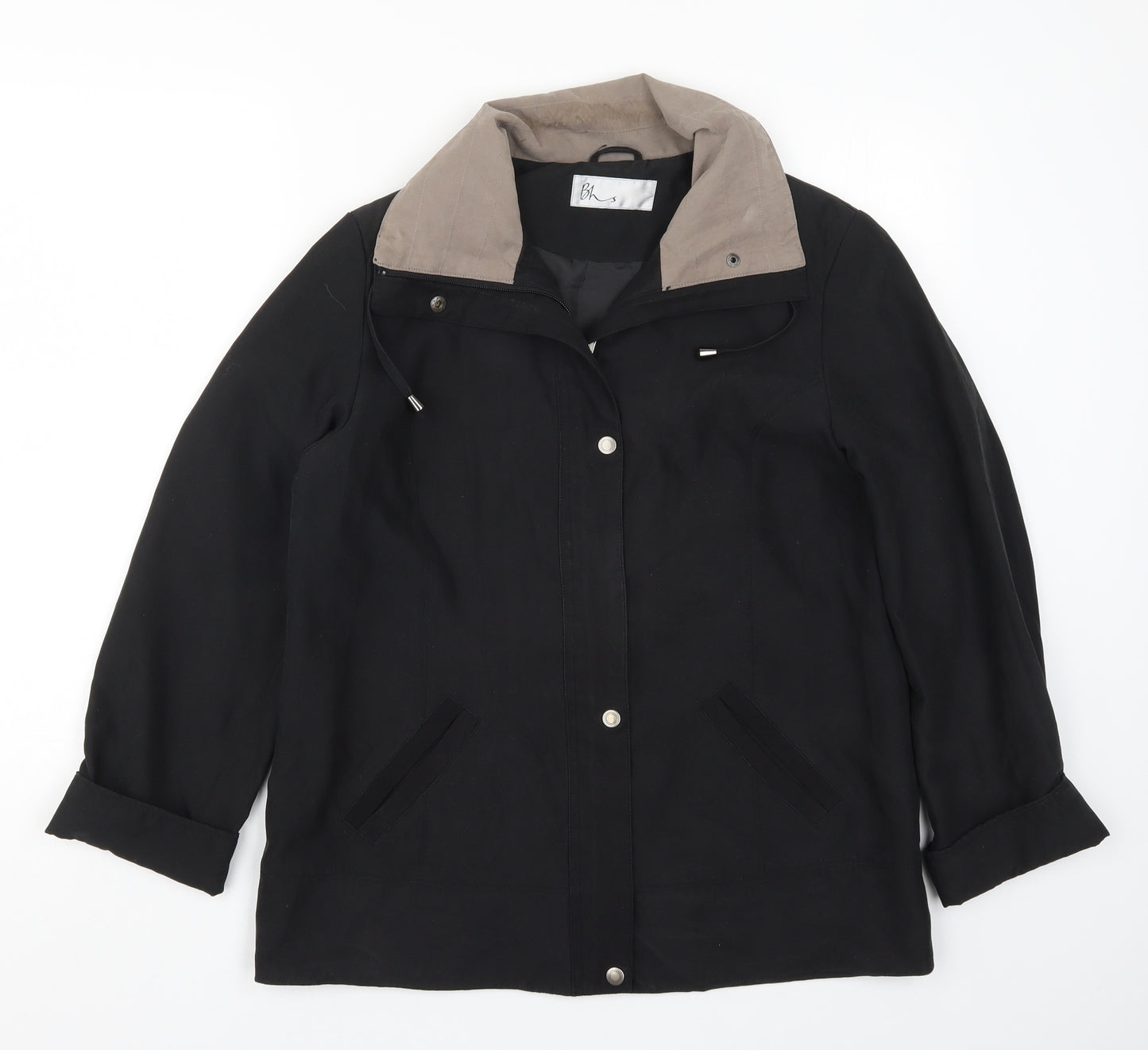 BHS Womens Black   Jacket Coat Size 14
