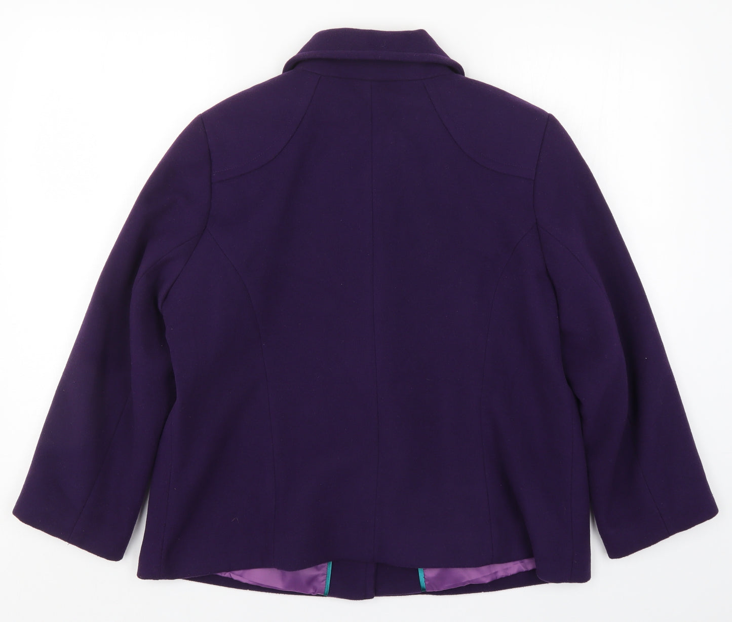 Bonmarché Womens Purple   Pea Coat Coat Size 14