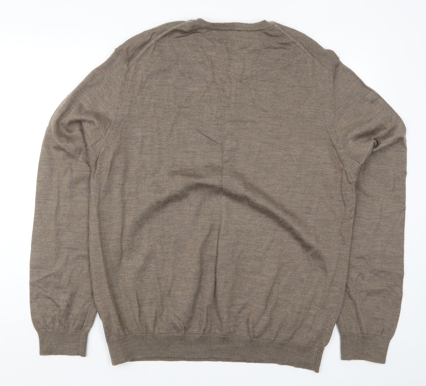 Marks and Spencer Mens Brown  Knit Pullover Jumper Size XL