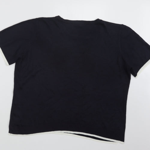 Bonmarché Womens Blue  Knit Pullover Jumper Size 14