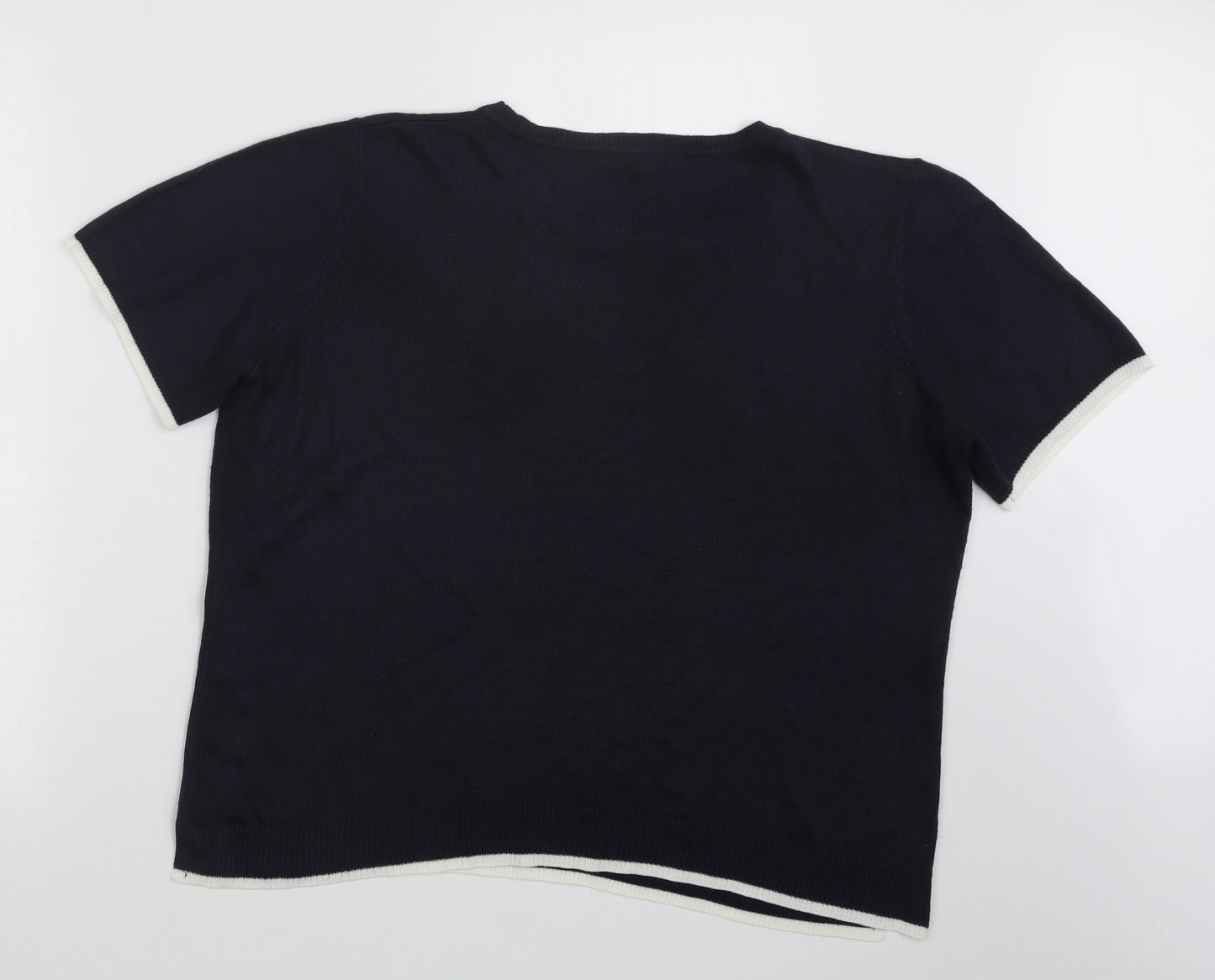 Bonmarché Womens Blue  Knit Pullover Jumper Size 14