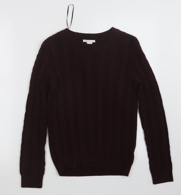 H&M Womens Purple  Knit Pullover Jumper Size XS