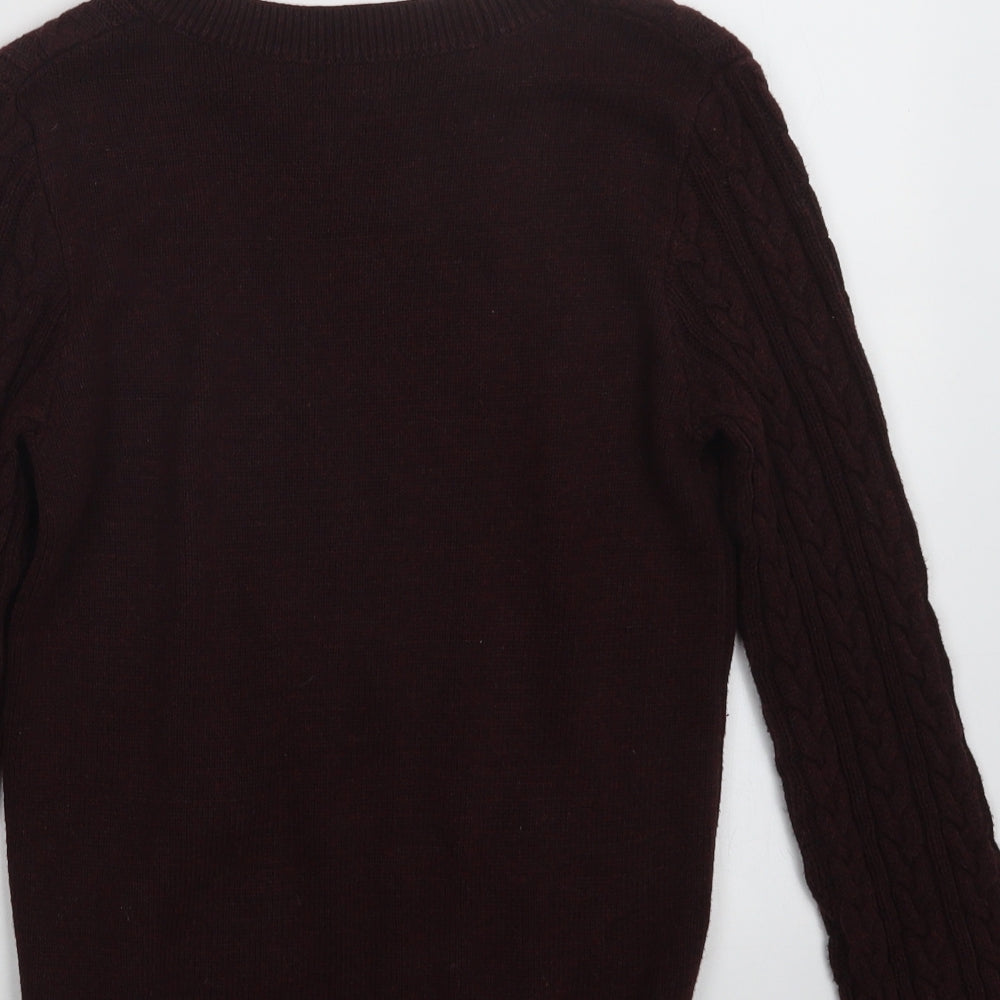 H&M Womens Purple  Knit Pullover Jumper Size XS