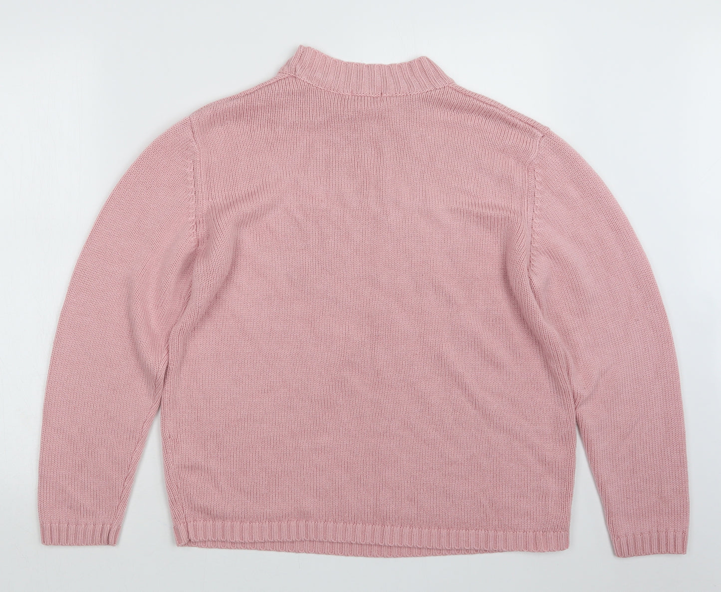 Damart Womens Pink  Knit Pullover Jumper Size 14
