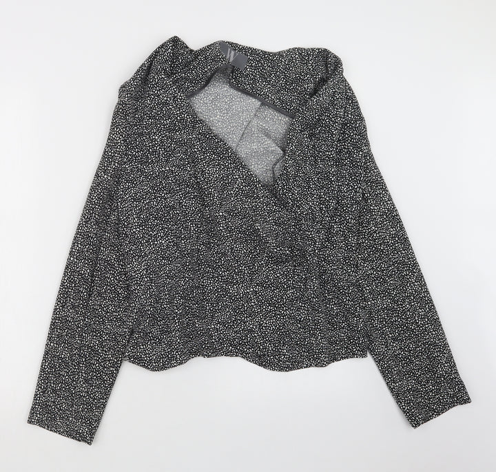 BHS Womens Black Geometric Jacket Size 16