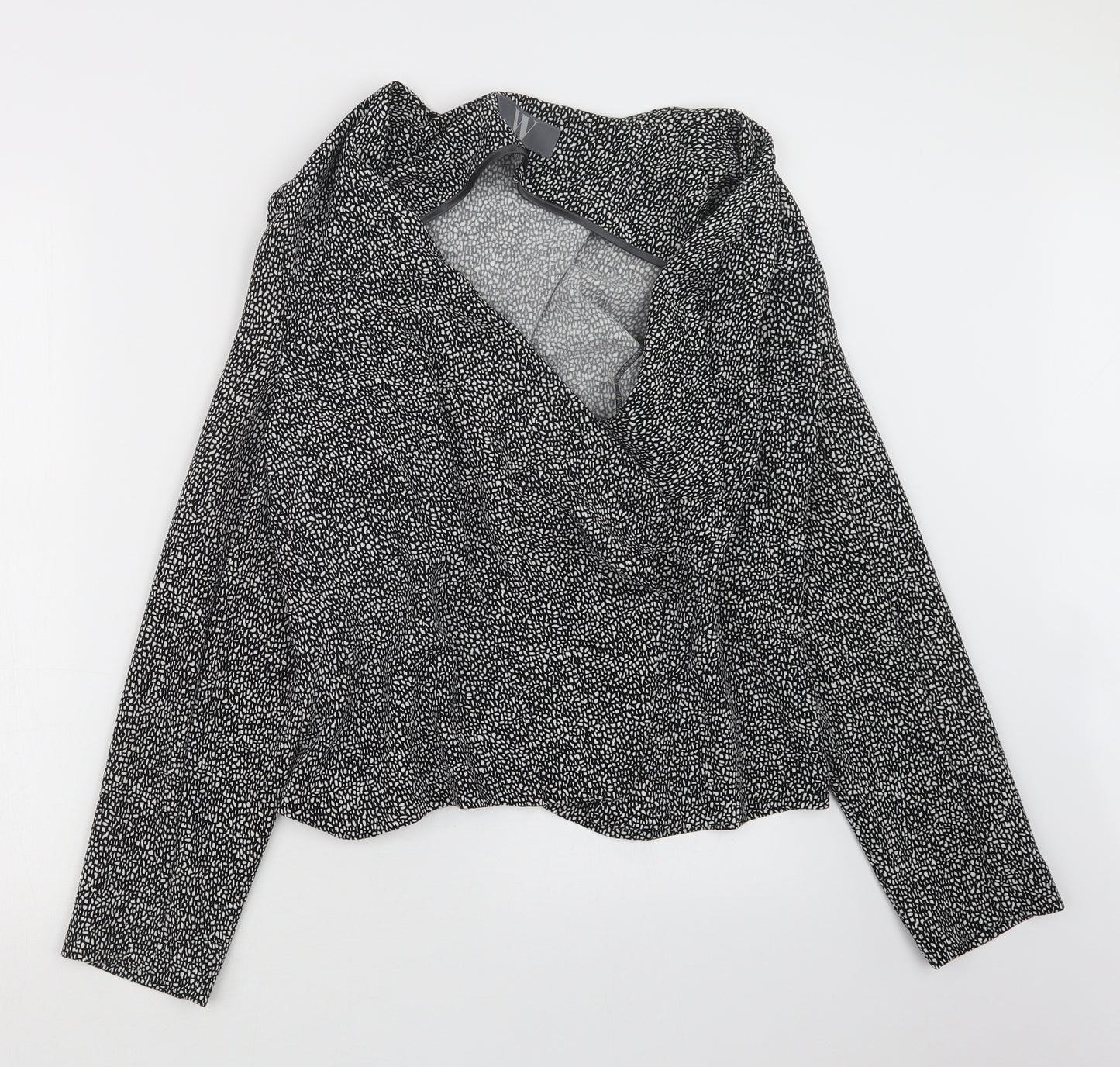 BHS Womens Black Geometric  Jacket  Size 16