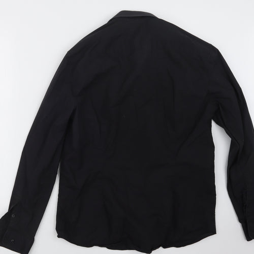 River Island Mens Black    Button-Up Size 16.5