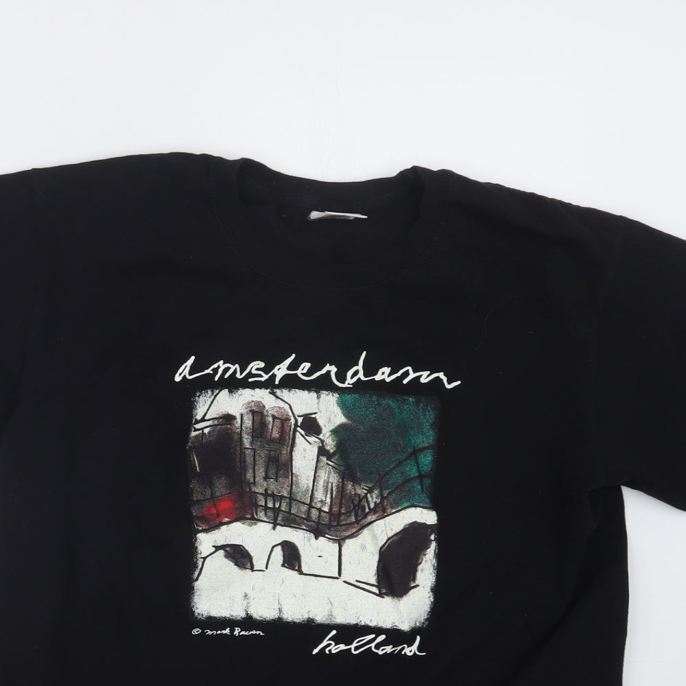 Fruit of the Loom Mens Black    T-Shirt Size S