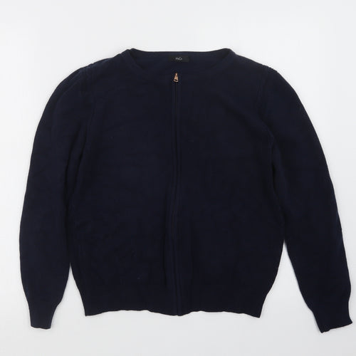 M&Co Womens Blue  Knit Cardigan Jumper Size 14