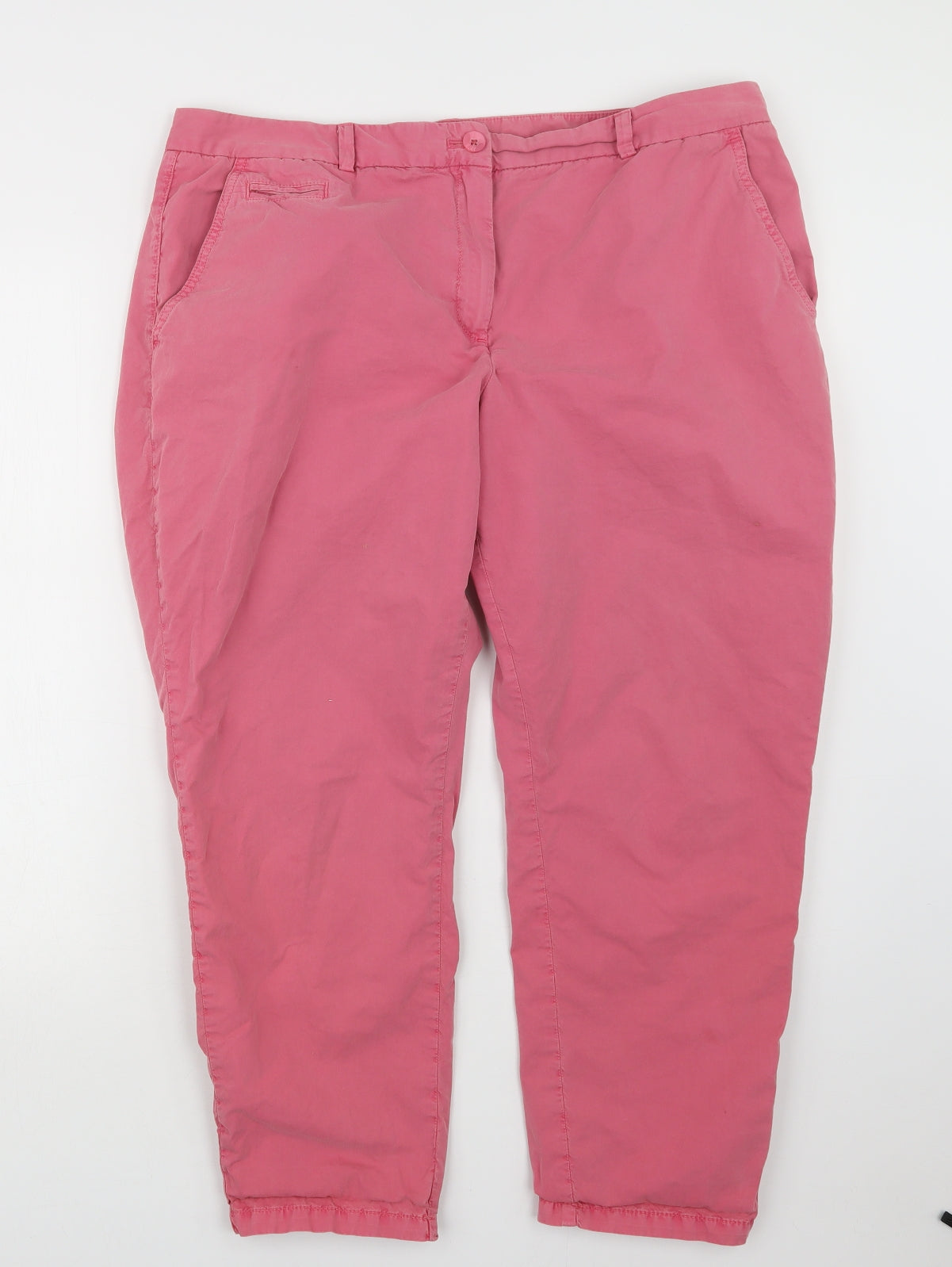 Marks and Spencer Womens Pink   Trousers  Size 18 L25 in