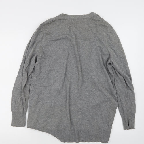 TU Womens Grey  Knit Cardigan Jumper Size 16