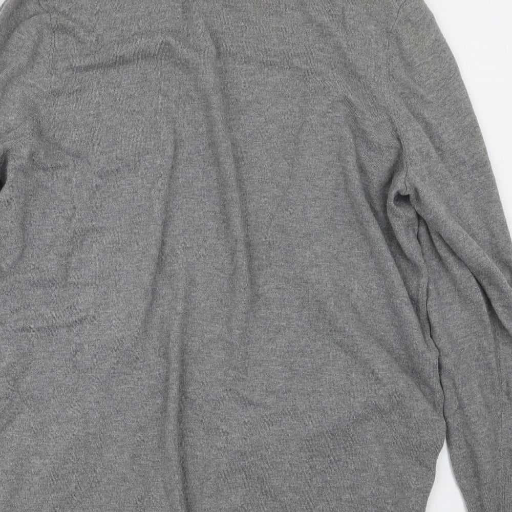 TU Womens Grey  Knit Cardigan Jumper Size 16