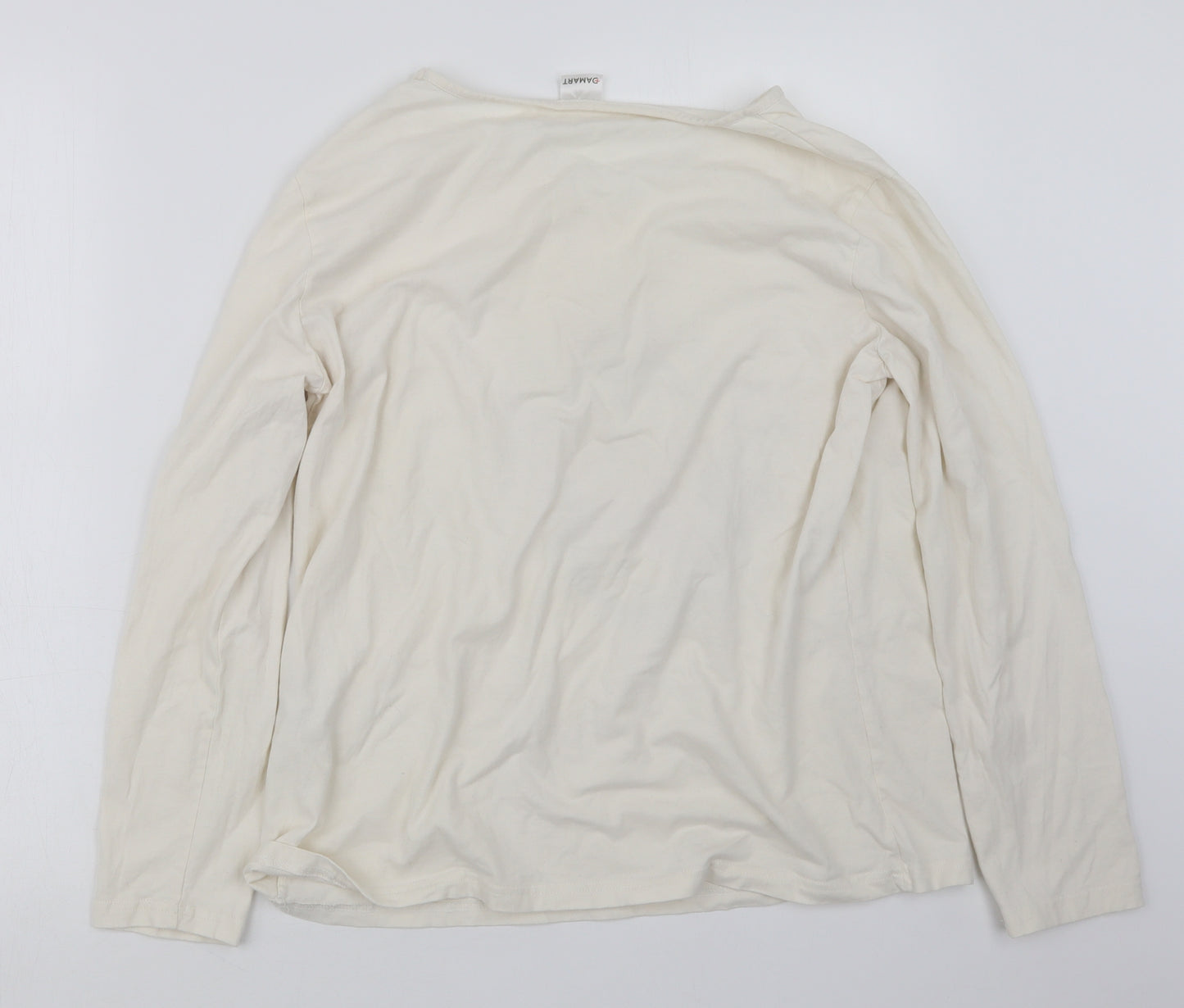 Damart Womens Beige Geometric  Top Pyjama Top Size M  - Christmas