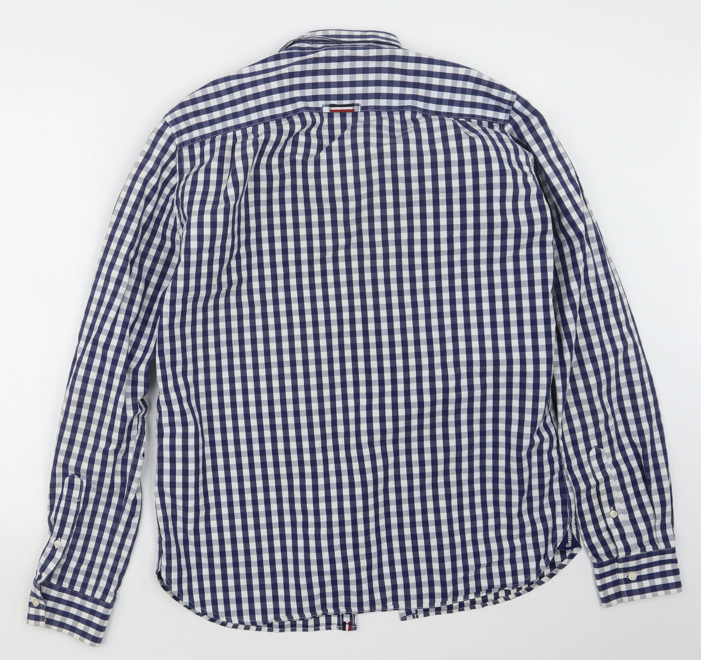 Superdry Mens Blue Check   Button-Up Size XL