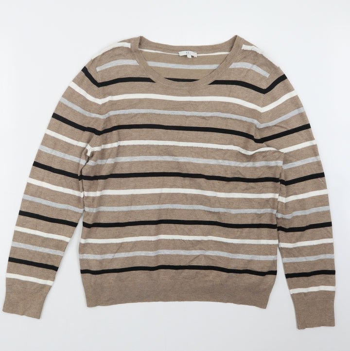 CC Womens Beige Pullover Jumper Size XL