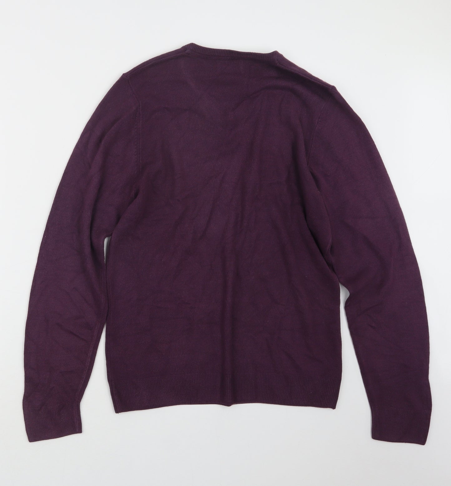 Marks and Spencer Mens Purple  Knit Pullover Jumper Size M