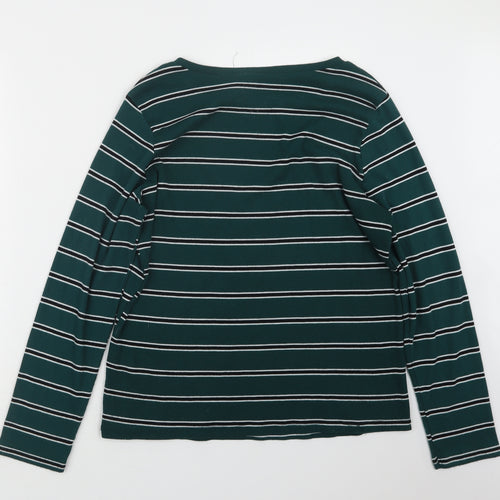 New Look Womens Green Striped  Pullover Jumper Size 22  - Curves