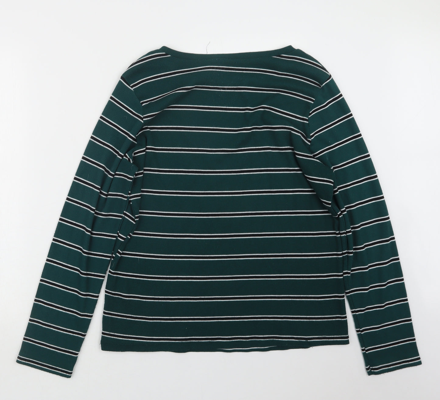 New Look Womens Green Striped  Pullover Jumper Size 22  - Curves