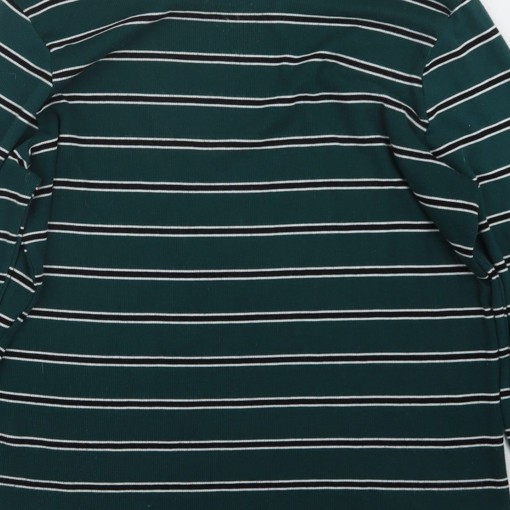 New Look Womens Green Striped  Pullover Jumper Size 22  - Curves