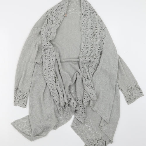 Soon Womens Grey  Knit Cardigan Jumper Size S