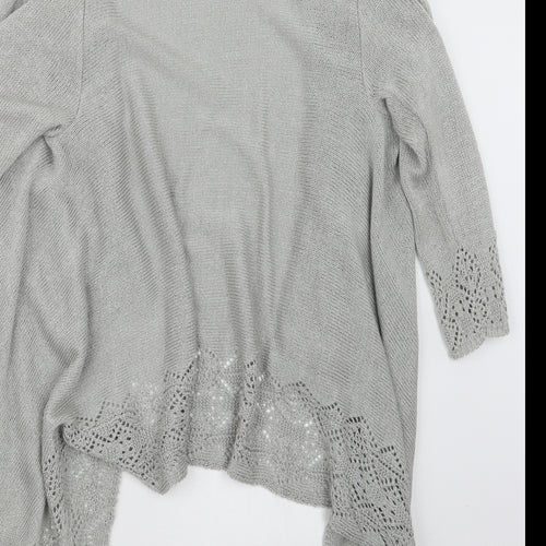 Soon Womens Grey  Knit Cardigan Jumper Size S