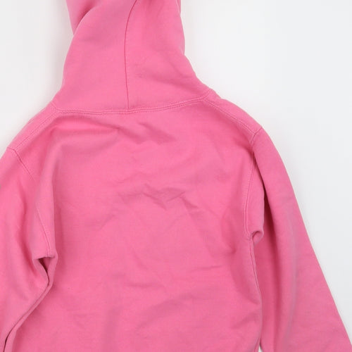Awdis Girls Pink   Pullover Hoodie Size 9-10 Years