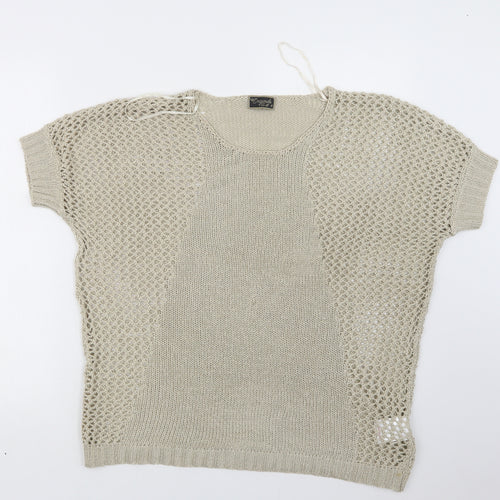 Originals Womens Beige  Knit Pullover Jumper Size M