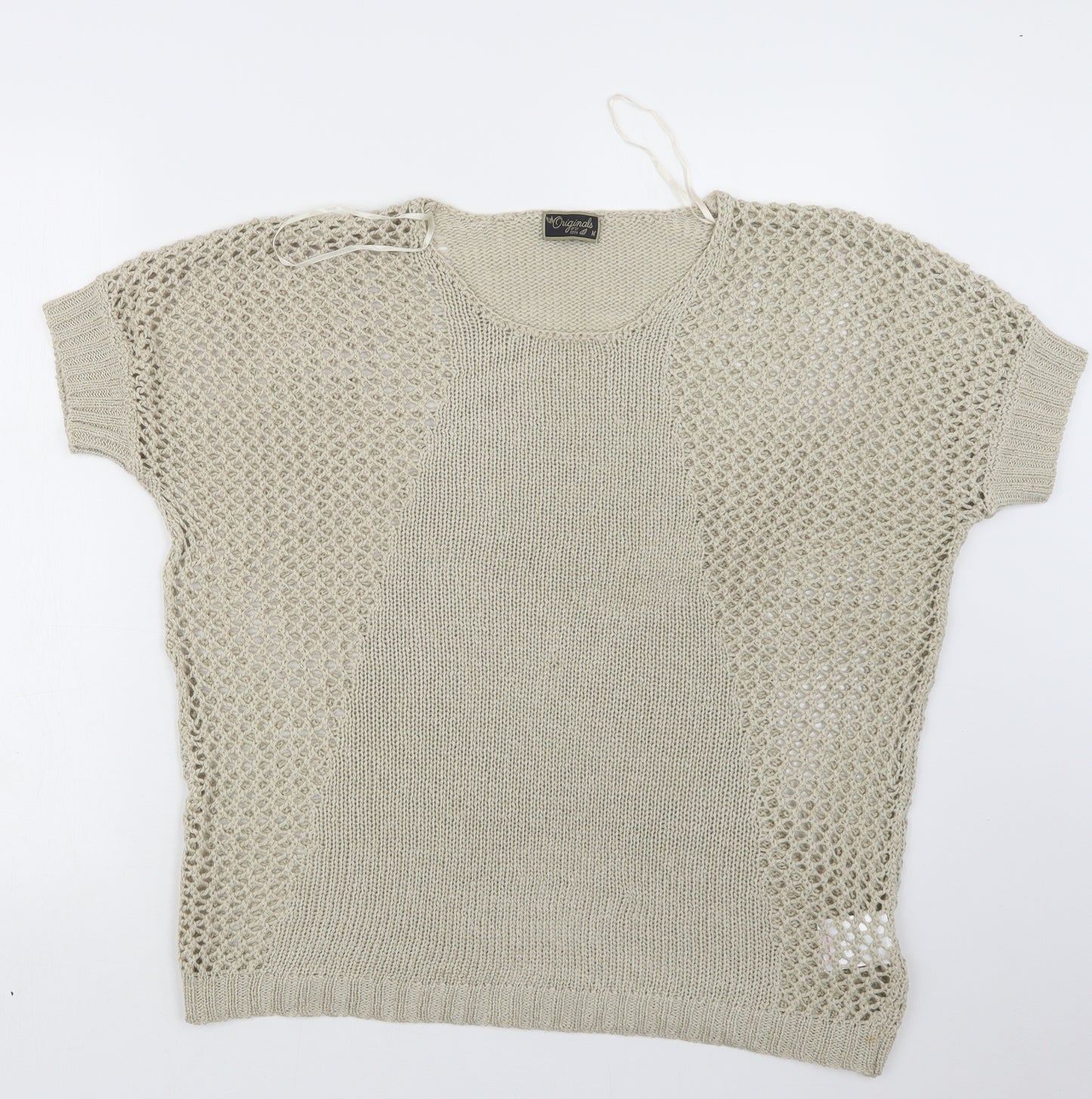 Originals Womens Beige  Knit Pullover Jumper Size M