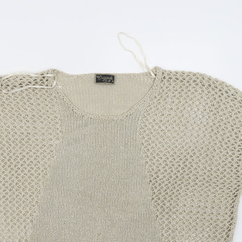 Originals Womens Beige  Knit Pullover Jumper Size M