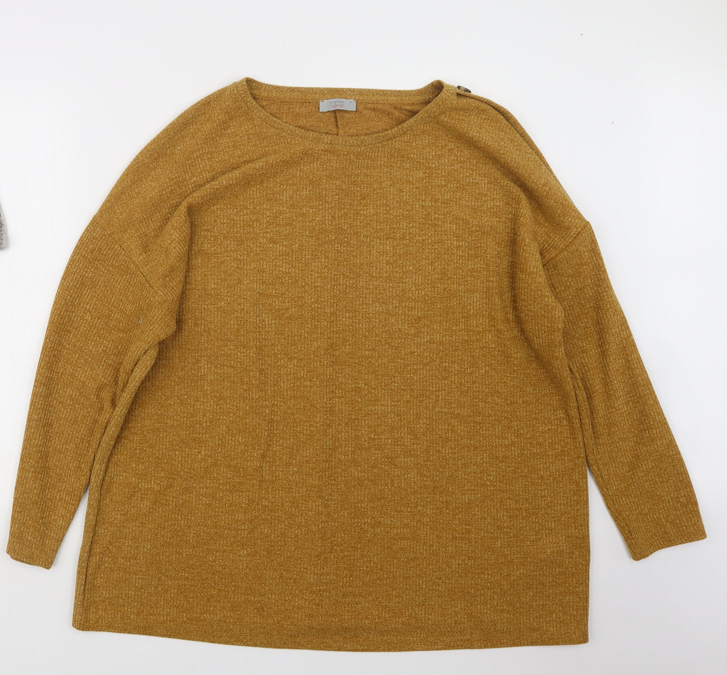 Papaya Womens Yellow   Pullover Jumper Size 22  - Curve