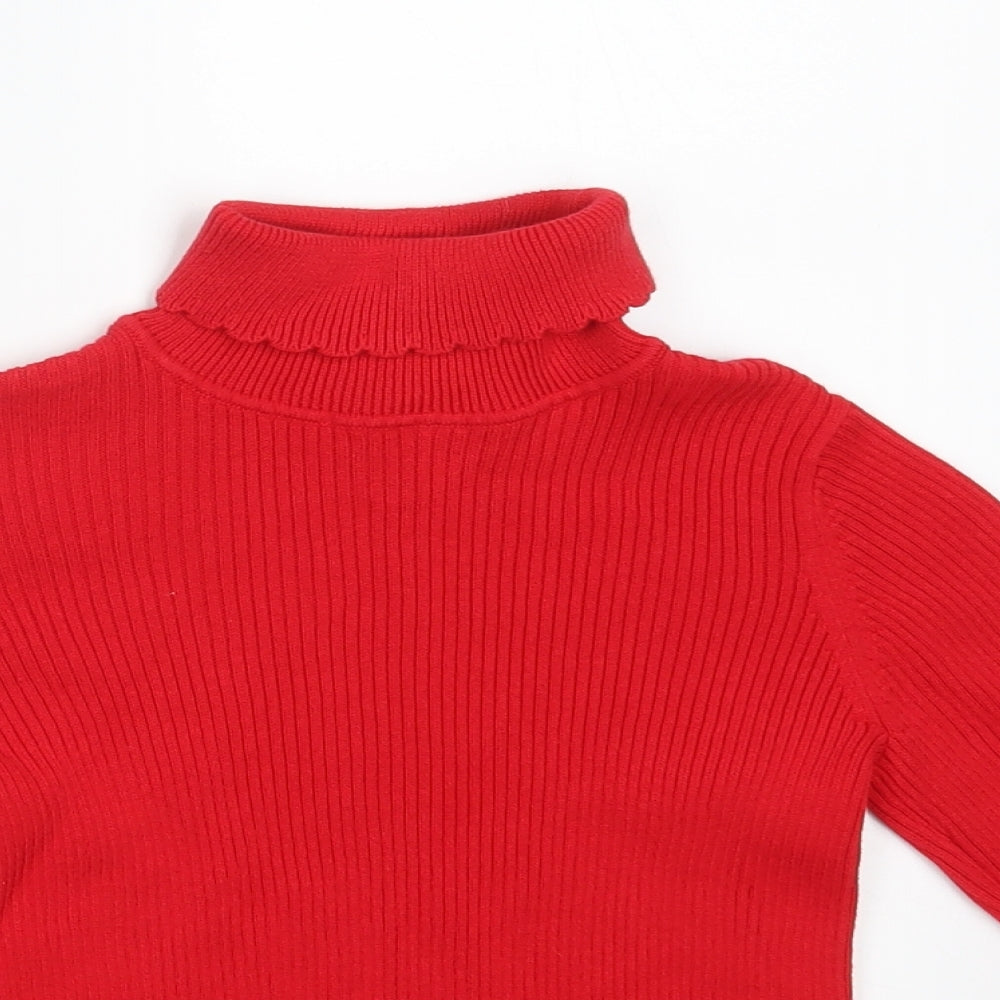 George Girls Red   Pullover Jumper Size 7-8 Years