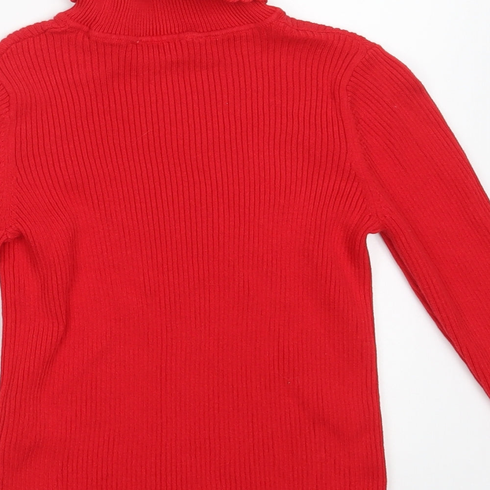 George Girls Red   Pullover Jumper Size 7-8 Years