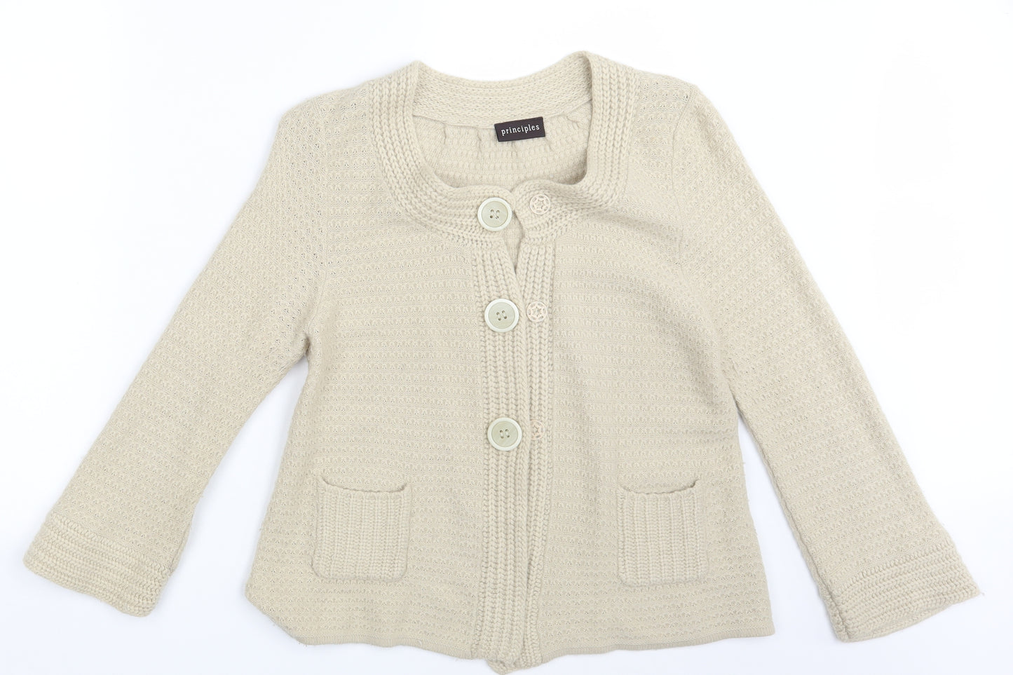 Principles Womens Beige   Cardigan Jumper Size 14