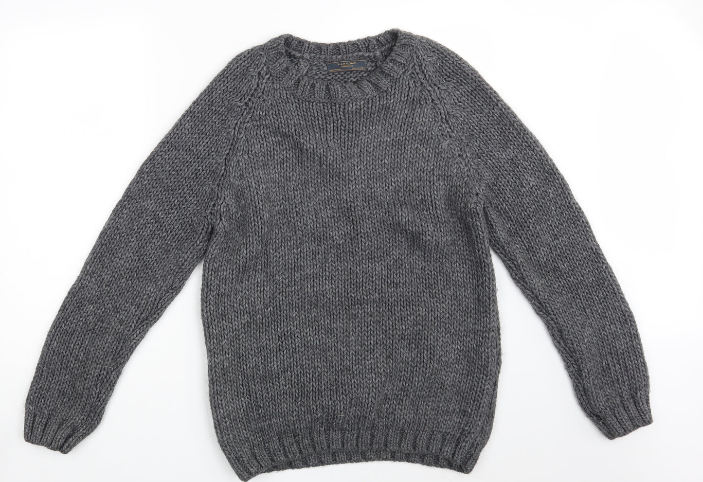 Zara Mens Grey   Pullover Jumper Size L