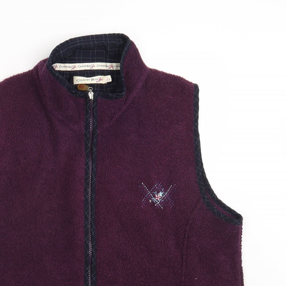 Country Rose Womens Purple   Gilet Jacket Size 18