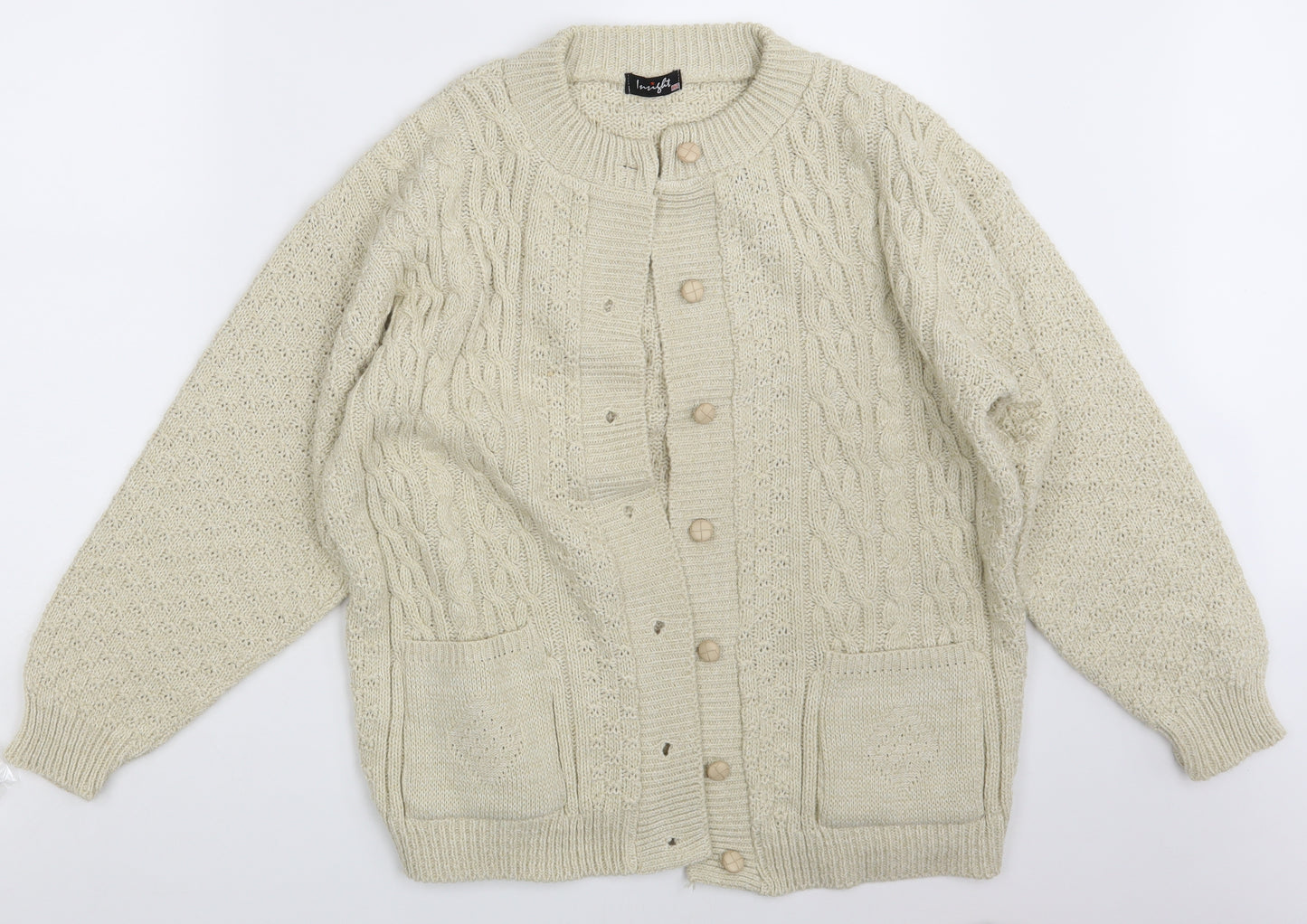 Insight Womens Beige   Cardigan Jumper One Size