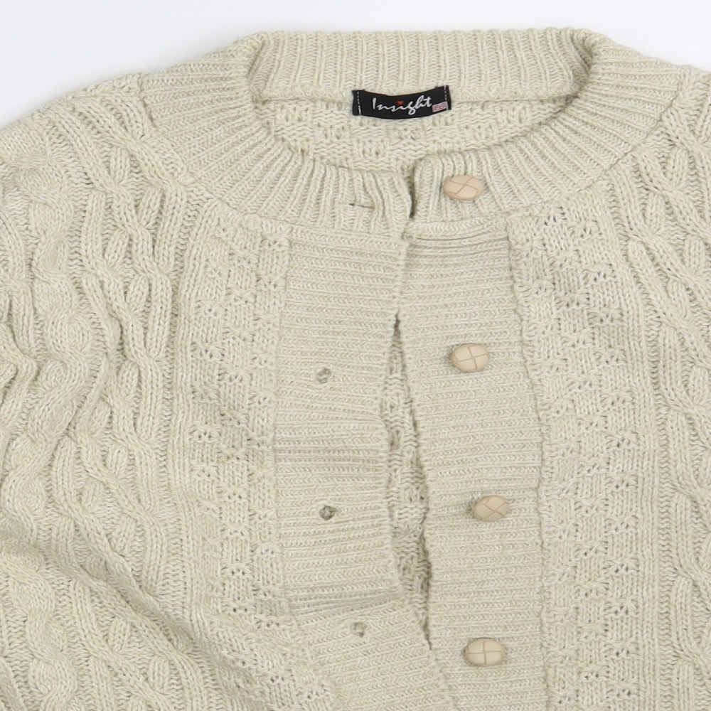 Insight Womens Beige   Cardigan Jumper One Size