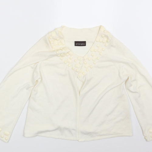 Principles Womens Ivory   Cardigan Jumper Size 12