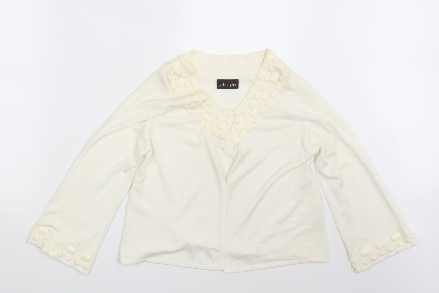 Principles Womens Ivory   Cardigan Jumper Size 12