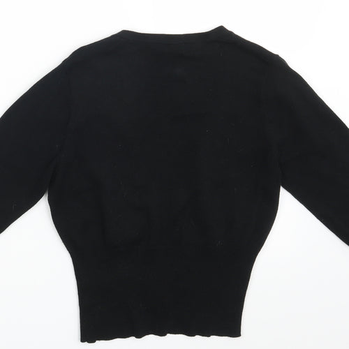 E-vie Womens Black   Cardigan Jumper Size 10