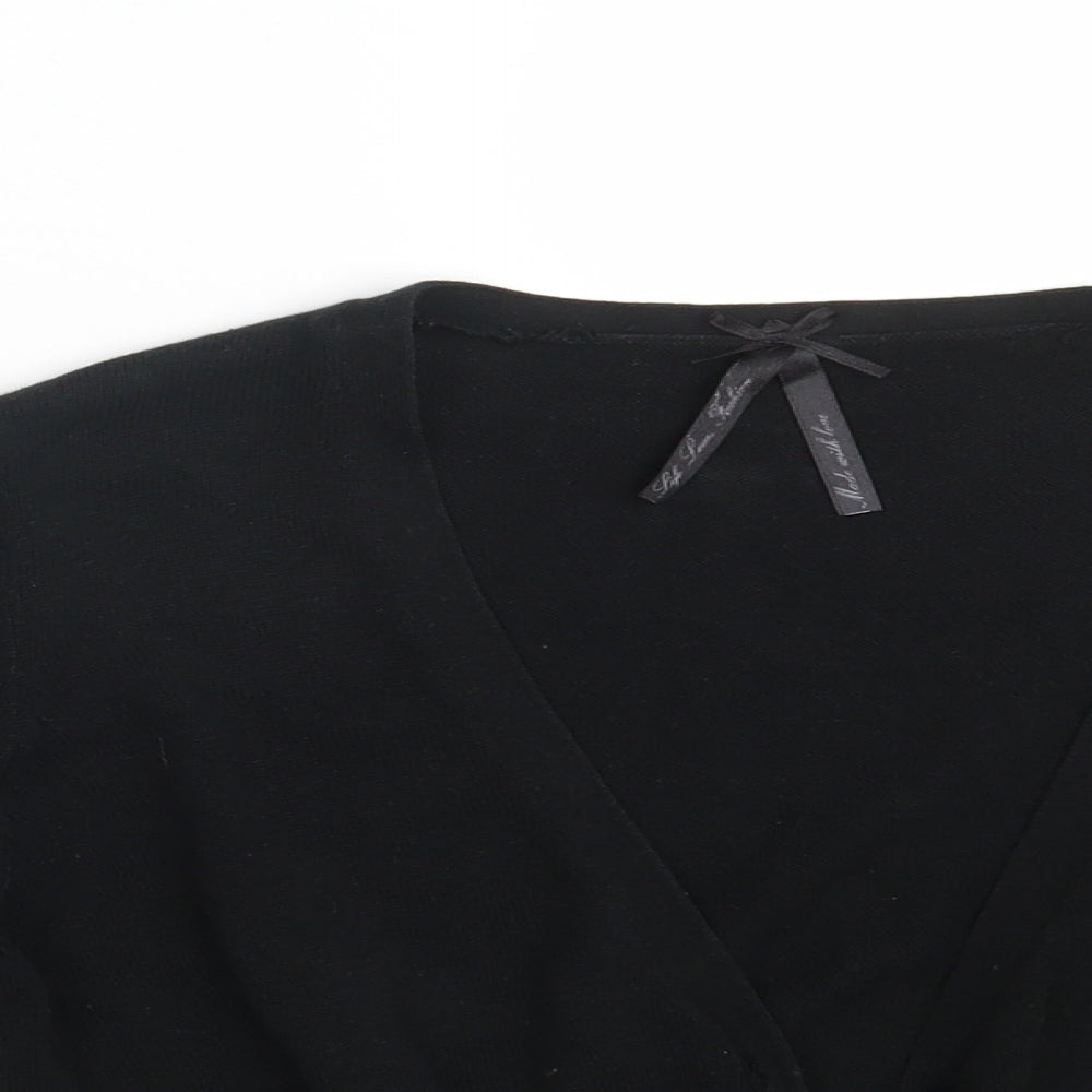 E-vie Womens Black   Cardigan Jumper Size 10