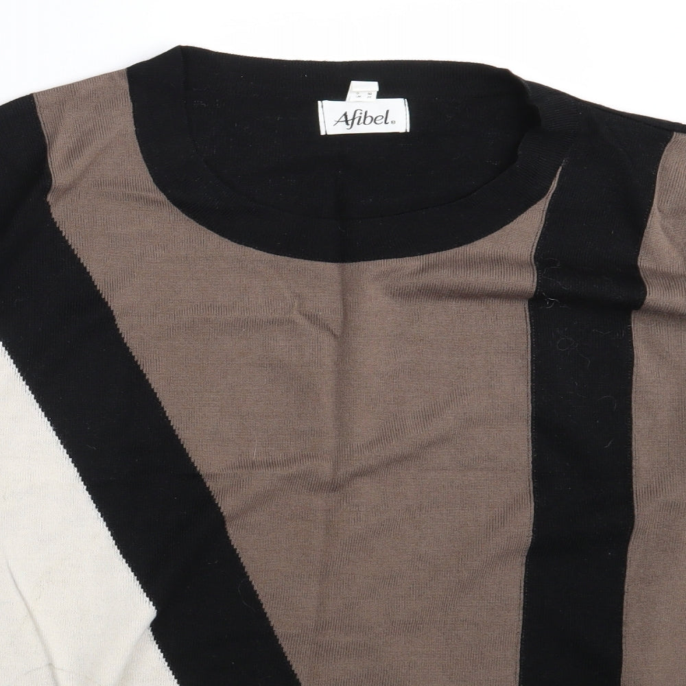 Afibel   Womens Multicoloured Geometric  Pullover Sweatshirt Size 22