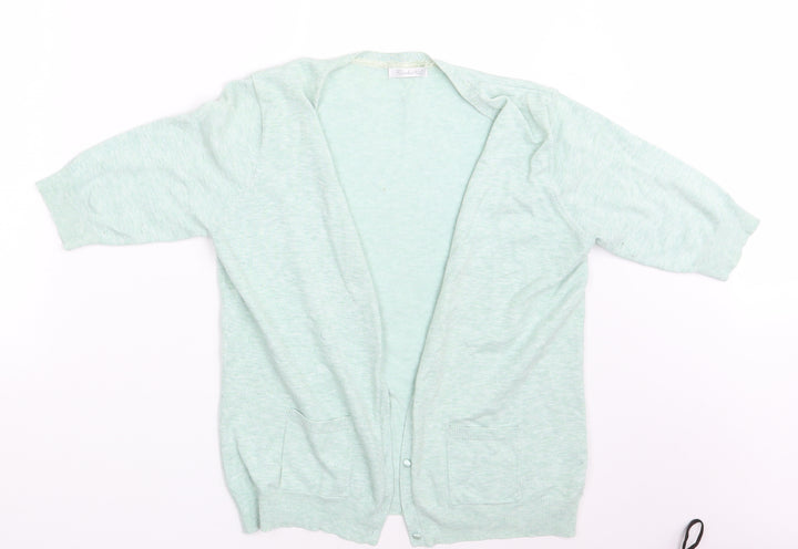Berkertex Womens Green Cardigan Jumper Size 16